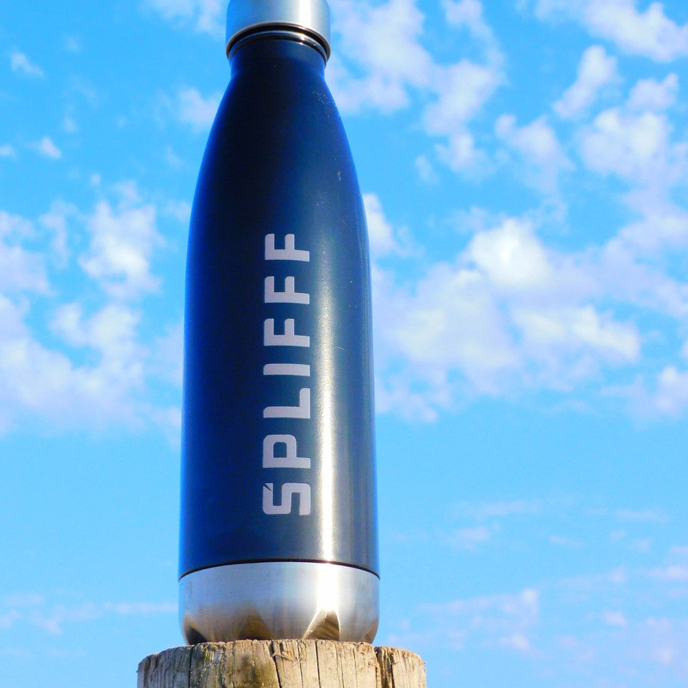 Black SPLIFFF stainless steel stealth water bottle