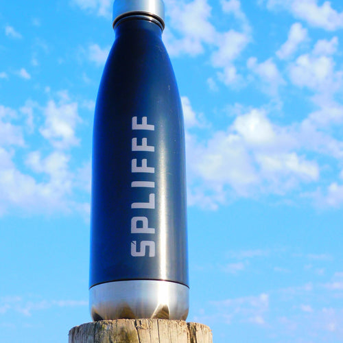 Black SPLIFFF stainless steel stealth water bottle