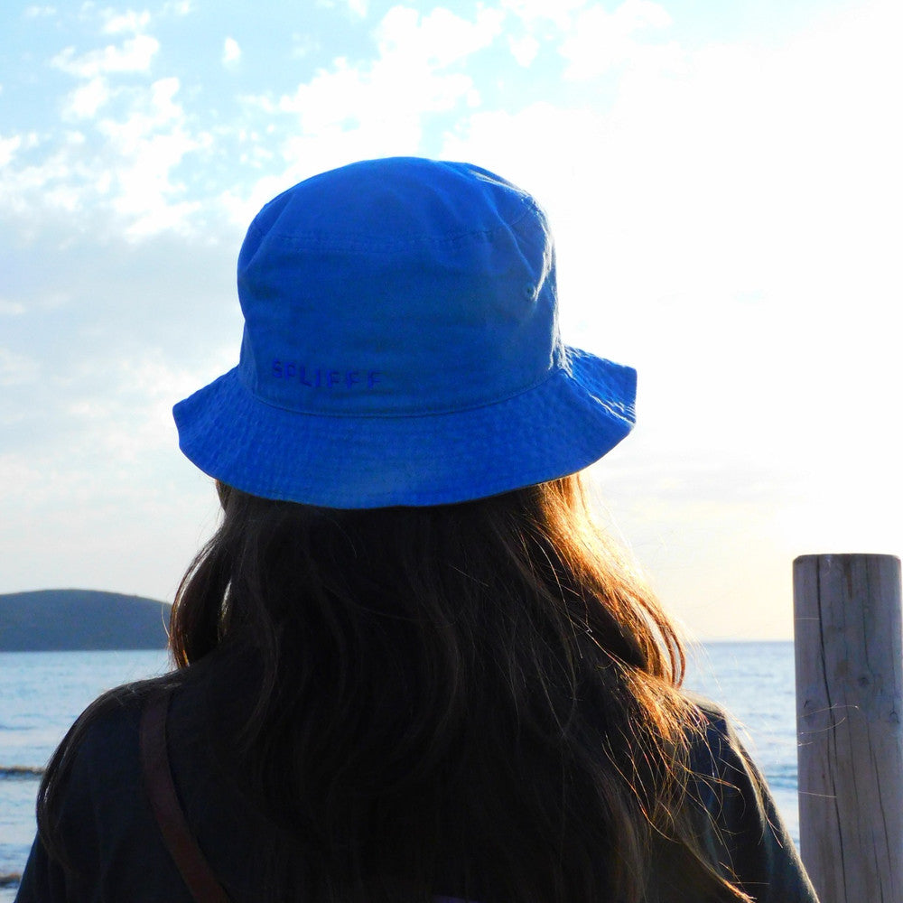 Blue, SPLIFFF Organic bucket hat, Unisex Streetwear Accessory